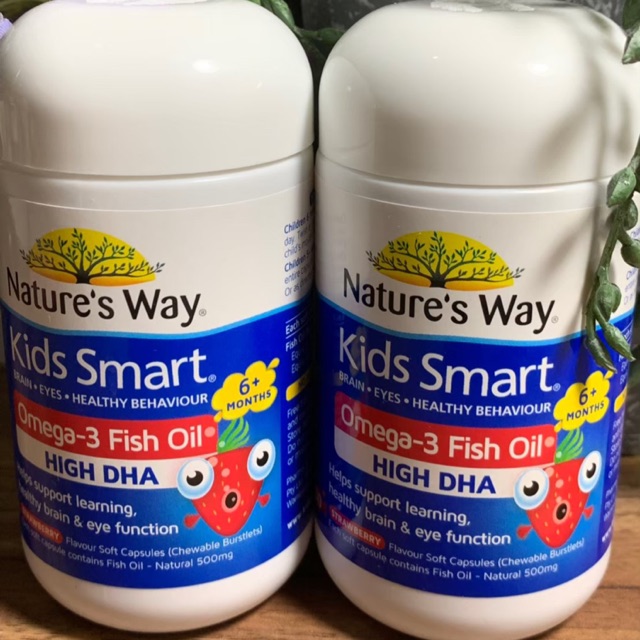 ภาพหน้าปกสินค้าNatures Way Kids Smart Omega-3 Fish Oil Strawberry Flavour วิตามินบำรุงสมอง เพิ่มสมาธิ การเรียนรู้ สายตา จากออสเตรเลีย