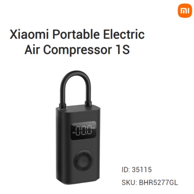 เครื่องสูบลมอัตโนมัติแบบพกพา รุ่น 1S Xiaomi Portable Electric Air