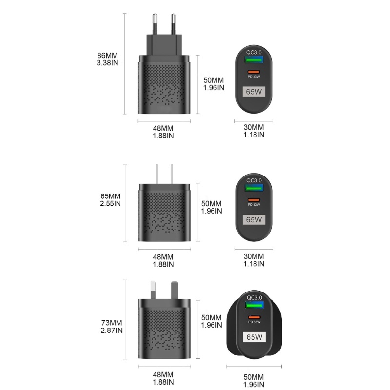 bang-us-eu-uk-kr-65w-gan-charger-สําหรับ-qc-3-0-usb-pd-wall-charger-type-c-usb-fast-charger-สําหรับแล็ปท็อปโทรศัพท์อะแดปเตอร์