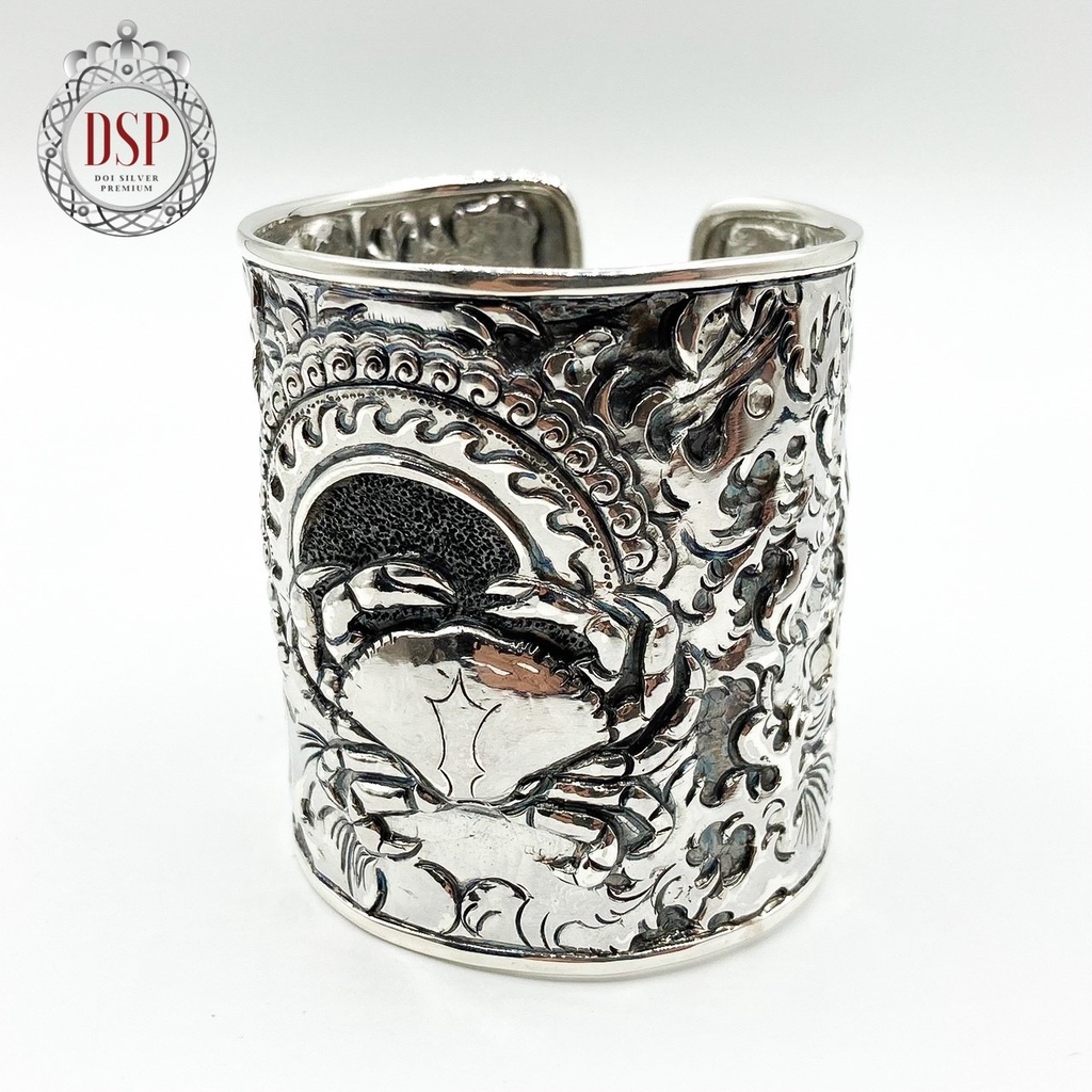 กำไลข้อมือราศีกรกฎ-กำไล-12-ราศีแห่งดวงดาว-กำไลเงินแท้-92-5-cancer-zodiac-925-sterling-silver-bangle-gspp0319