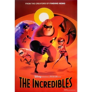 โปสเตอร์ หนัง การ์ตูน รวมเหล่ายอดคนพิทักษ์โลก The Incredibles 2004 POSTER 24”x35” 3D Anime Superhero Disney Pixar V3