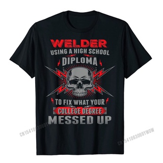 เสื้อยืดผ้าฝ้าย พิมพ์ลายเชื่อม Proud Welder แฟชั่นฤดูร้อน สไตล์ฮาราจูกุ สําหรับผู้ชายสามารถปรับแต่งได้