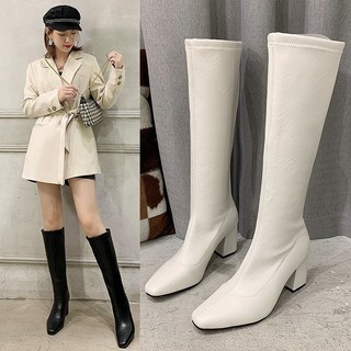 ภาพหน้าปกสินค้ารองเท้าบูทยาวเกาหลีมาร์ติน ซิปข้างรองเท้าบูทหุ้มข้อ รองเท้าบูทผู้หญิง รองเท้าโลลิต้า สูง 8cm ซึ่งคุณอาจชอบสินค้านี้