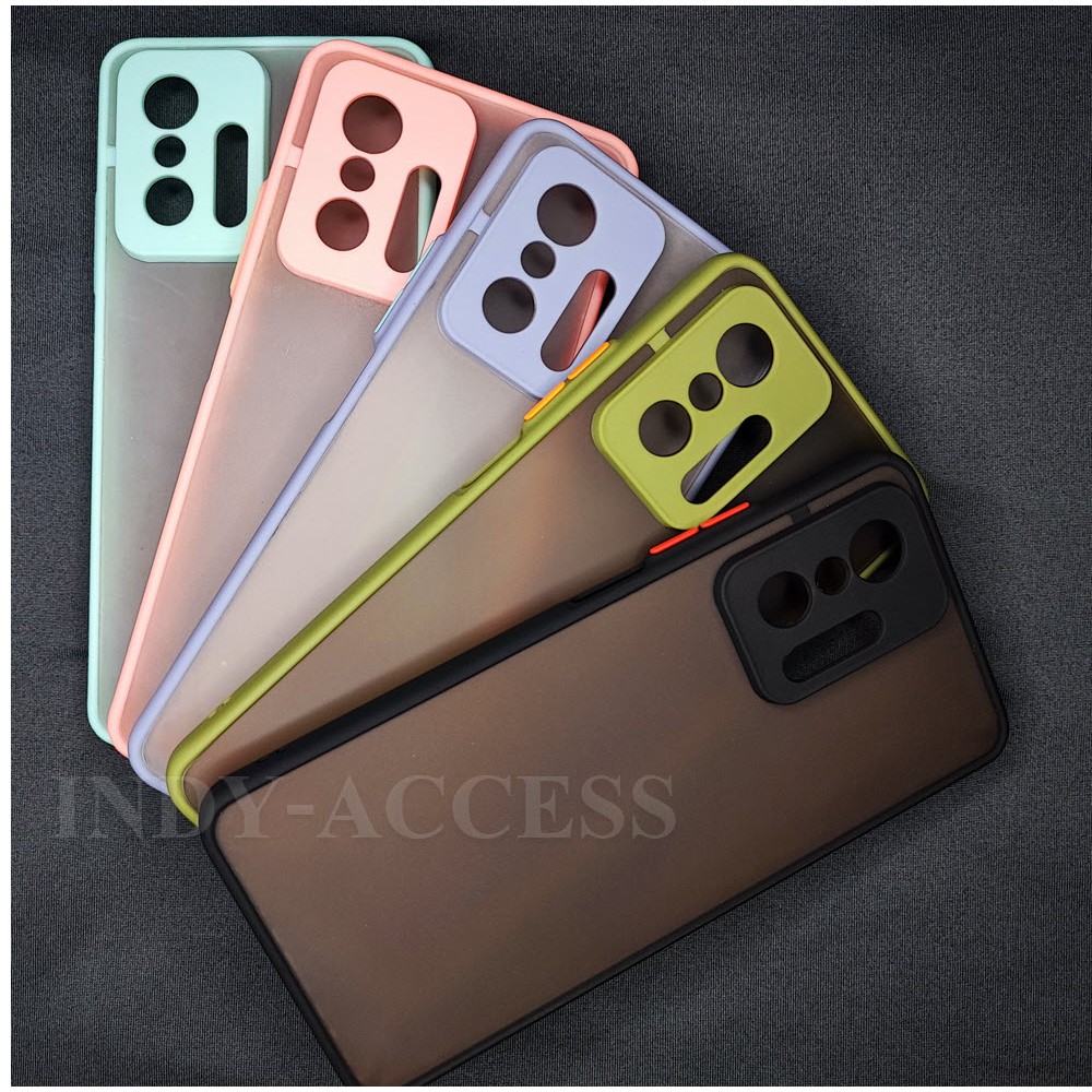 ภาพสินค้า(2แบบ18สี)เคส XIAOMI 11T Pro 4 Corner เคสขอบสีหลังด้านเสริมมุมกันกระแทก จากร้าน indy_access บน Shopee ภาพที่ 2