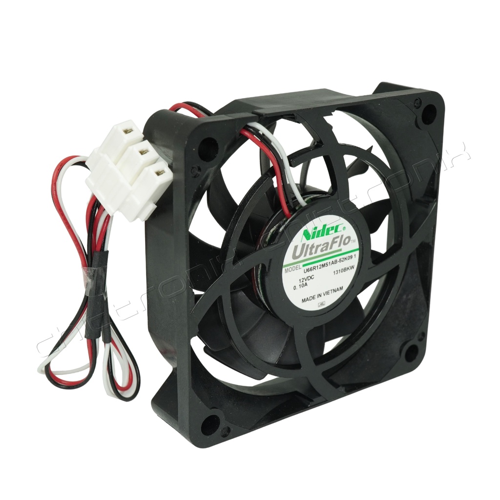 ภาพหน้าปกสินค้าพัดลม พัดลมระบายความร้อน อะไหล่ตู้เย็น Fan 2.5 นิ้ว 12V 0.10A ยี่ห้อ Nidec รุ่น U66R12MS1AB-52K09