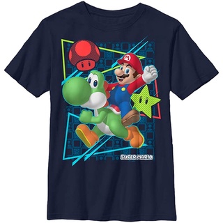 【🔥🔥】100%cotton เสื้อยืดผู้ชาย Boys Nintendo Mario Yoshi Adventure T-Shirt men เสื้อ ยืด ผู้ชาย คอกลม โอเวอร์ ไซส์
