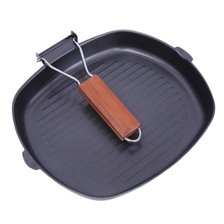 ◇20/24/28CM Pan Griddle Easy Clean Frying Non-stick Skillet Steak meat Foldable handle cast Iron BBQ kitchen