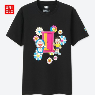 เสื้อยืดแขนสั้นพิมพ์ลายพร้อมส่ง เสื้อยืดแขนสั้น พิมพ์ลายอนิเมะ UNIQLO UT X DORAEMON X TAKASHI MURAKAMI สไตล์ญี่ปุ่น สําห