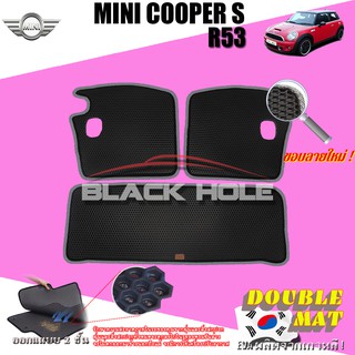 Mini Coper S R53 2002-2006 Trunk พรมรถยนต์เข้ารูป2ชั้นแบบรูรังผึ้ง Blackhole Carmat