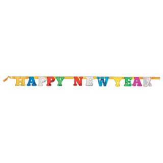 ของตกแต่งเทศกาลปีใหม่ ป้าย HAPPY NEW YEAR (4913-02) กว้าง 11.5 ซม. ยาว 187 ซม.