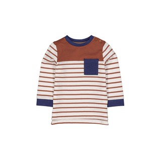 Mothercare เสื้อยืดแขนยาวเด็กผู้ชาย ลายริ้ว rust striped t-shirt