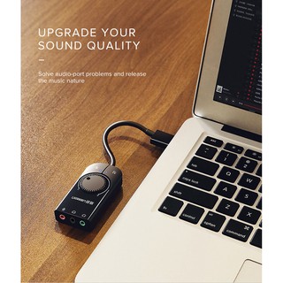 ภาพขนาดย่อของภาพหน้าปกสินค้าUgreen External USB Sound Card Mic Audio Card USB to 3.5mm Earphone Headphone จากร้าน warmuily บน Shopee ภาพที่ 2