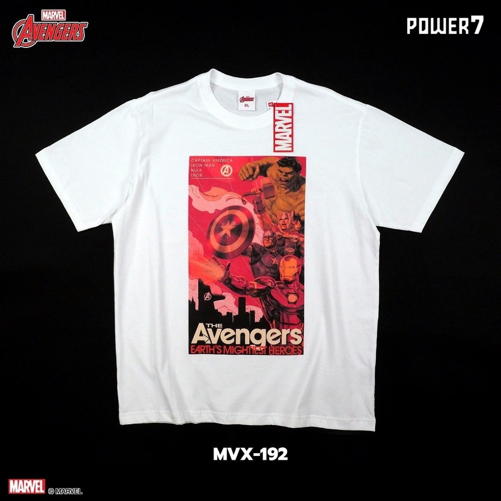 เสื้อยืดผ้าฝ้ายพิมพ์ลายขายดี-เสื้อยืดการ์ตูน-ลิขสิทธ์แท้-marvel-comics-t-shirts-mvx-192