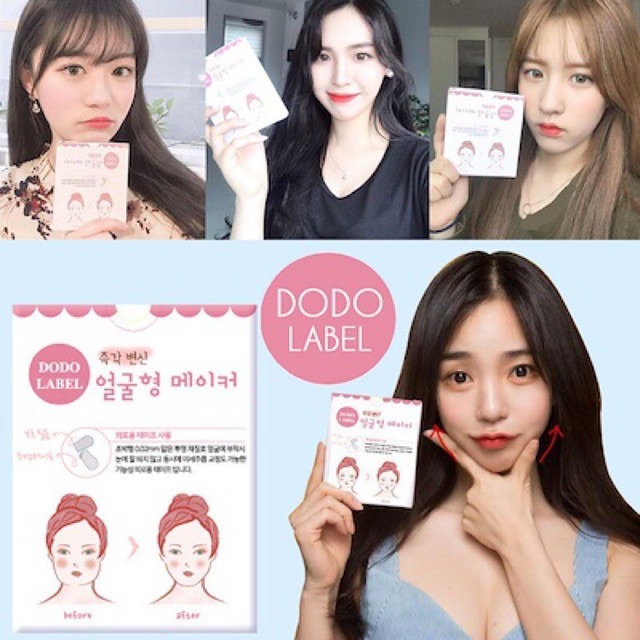 dodo-label-v-shape-สติ๊กเกอร์แปะหน้าเรียว-40-ชิ้น-ลดเหนียง-ยกหางตา-ลดโหนกแก้ม-ไม่ต้องทำศัลยกรรม