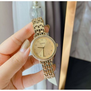 🎀 (สด-ผ่อน) นาฬิกาสีทอง BQ3655 ขนาด 34 มิล Fossil Reid Three-Hand Gold-Tone Stainless Steel Watch