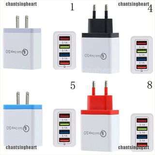 Chantsingheartsing heart 4 พอร์ตที่ชาร์จ 3a ชาร์จเร็ว 3.0 usb