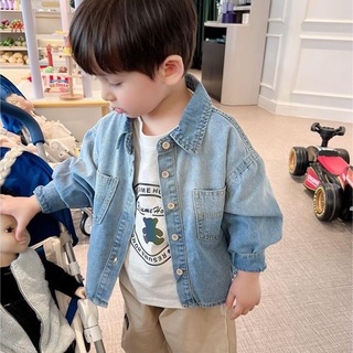 [Babycat] พร้อมส่ง ใหม่ เสื้อแจ็กเก็ตยีน แขนยาว ไล่โทนสี สไตล์เกาหลี ญี่ปุ่น ฤดูใบไม้ผลิ ฤดูใบไม้ร่วง สําหรับเด็กผู้ชาย 2022