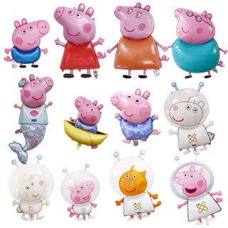 ลูกโป่งฟอยล์ Peppa Pig เหมาะกับของขวัญวันเกิด ของเล่นสําหรับเด็ก