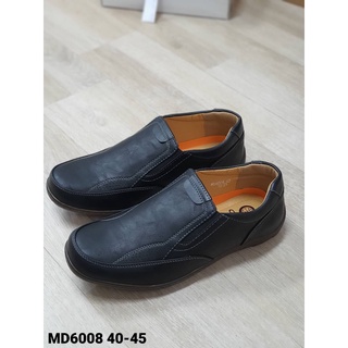 ราคาMD6008รองเท้าหนังลำลองผู้ชายมี2สีดำน้ำตาลเหมาะกับคนมีหน้าเท้า