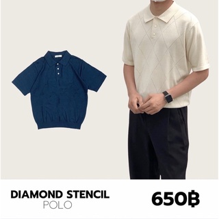 ภาพหน้าปกสินค้าTHEBOY-DIAMOND STENCIL POLO เสื้อโปโลคอปก ซึ่งคุณอาจชอบสินค้านี้
