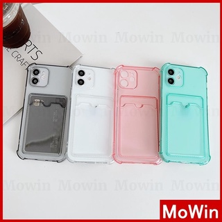 ภาพขนาดย่อสินค้าMowin - เคสไอโฟน iPhone 13 Pro Max เข้ากันได้สำหรับ เคส iPhone กล่องใส่การ์ด ซิลิโคนนุ่มเคสใสเคสใส่การ์ดที่เก็บรูปถ่าย เคสโทรศัพท์สีดำสีม่วงสีชมพูสีฟ้าสีเขียวสไตล์เรียบง่ายสำหรับ เข้ากันได้สำหรับ iPhone 13 Pro Max iPhone 12 Pro Max iPhone 11 7 Plus