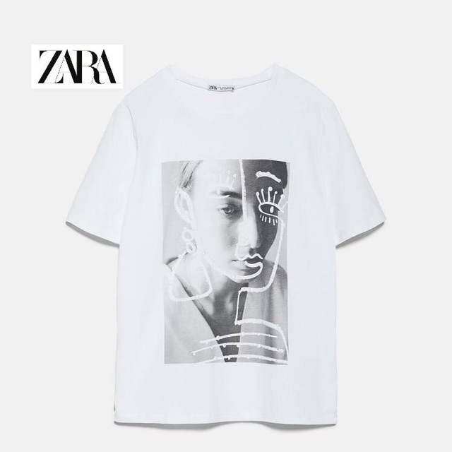 Zara T Shirt เสื้อยืดซาร่าของแท้ | Shopee Thailand