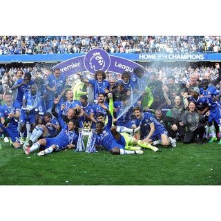 โปสเตอร์ Chelsea เชลซี champions แชมป์ poster ฟุตบอล Football โปสเตอร์ฟุตบอล ตกแต่งผนัง รูปติดห้อง โปสเตอร์วินเทจ