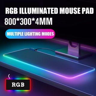 Niye แผ่นรองเมาส์มีไฟ RGB Gaming Mousepads แผ่นรองเม้าส์สำหรับเล่นเกมส์ 80cm×30cm mouse pad with lights 7colors