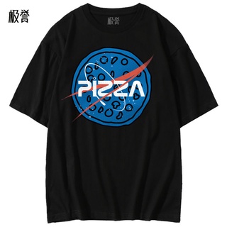 เสื้อยืดโอเวอร์ไซส์ที่มีชื่อเสียงมากล้อเลียน Nasa Tide ยี่ห้อ Pizza Planet เสื้อยืดสนุกผ้าฝ้ายแขนสั้น 2020 ฤดูร้อนผู้ชาย