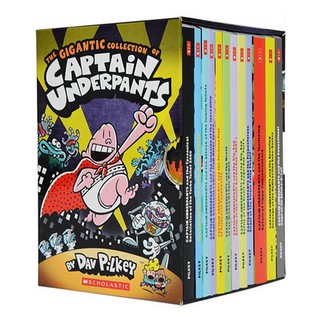 A Book*he Gigantic Collection of Captain Underpants English stories 1-12 books 12 เรื่องในภาษาอังกฤษ