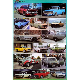 โปสเตอร์ รูปถ่าย รถยนต์ รถกระบะ DATSUN 620 Truck (1973-79) POSTER 24”X35” Inch Nissan Japan Pickup The Little Hustler