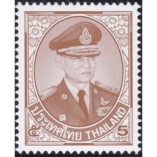 B1-10-4 แสตมป์ไทยยังไม่ได้ใช้ แสตมป์พระรูป ร.9 ชุดที่ 10 ดวงราคา 5 บาท ดวงเดี่ยว (ยังไม่ใช้)