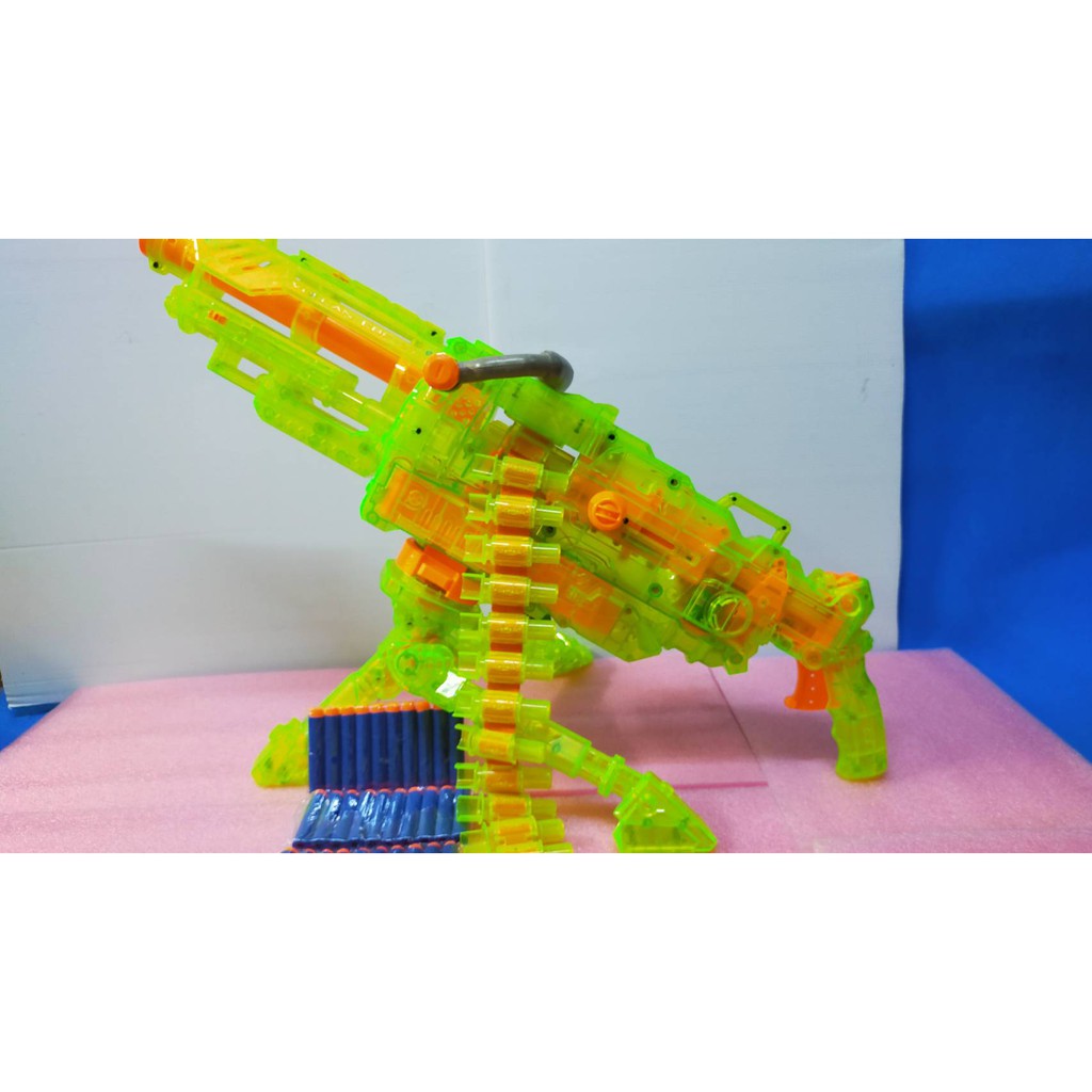 ปืนNerf Nerf Sonic Green Vulcan EBF-25 ยิงรัวรัวแบบแรมโบ้ | Shopee