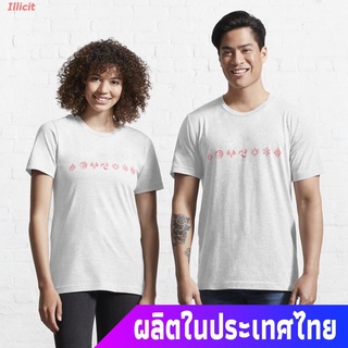 Illicit เสื้อยืดผู้ชายและผู้หญิง Genshin Impact Elements Essential T-Shirt Short sleeve T-shirts