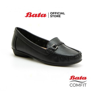 Bata COMFIT รองเท้าคัทชู รองเท้าโลฟเฟอร์ ลำลองสตรี DRESS แบบสวม สีดำ รหัส 6516131