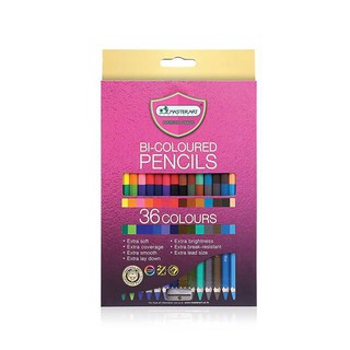 MASTER ART สีไม้แท่งยาว ดินสอสี 2หัว 18แท่ง36สี