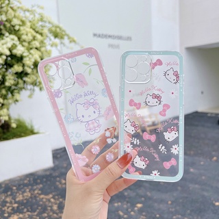 เคสโทรศัพท์ลายดอกไม้แมวน่ารักสําหรับ Oppo Reno 4 4Z 4F5F5 6 A16 A15 A94 A54 A93 A74 F5 F7 F9 F11 A3S A52 A53 A12 A5S A31 A5 A9