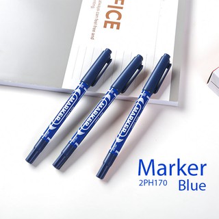 ภาพหน้าปกสินค้า🔵🖍ปากกา Marker หัวปากกาแบบ 2 ทาง ( ไส้สีน้ำเงิน ) ชิ้นละ 4 บาท ✔️พร้อมส่ง (🎲สุ่มลาย)Ohwowshop  Marker เน้นข้อความ ซึ่งคุณอาจชอบราคาและรีวิวของสินค้านี้