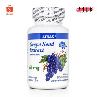 Lynae Grape Seed Extract 60 mg. [90 แคปซูล] สารสกัดจากเมล็ดองุ่น