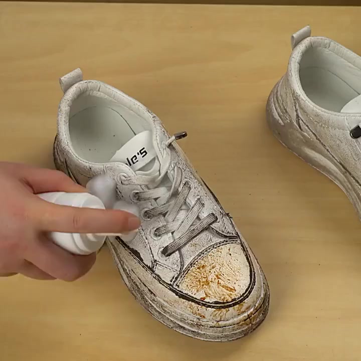มูสโฟมทำความสะอาดรองเท้า-สะอาดเหมือนใหม่-ขาวสดใส-น้ำยาซักแห้ง-ซักรองเท้า