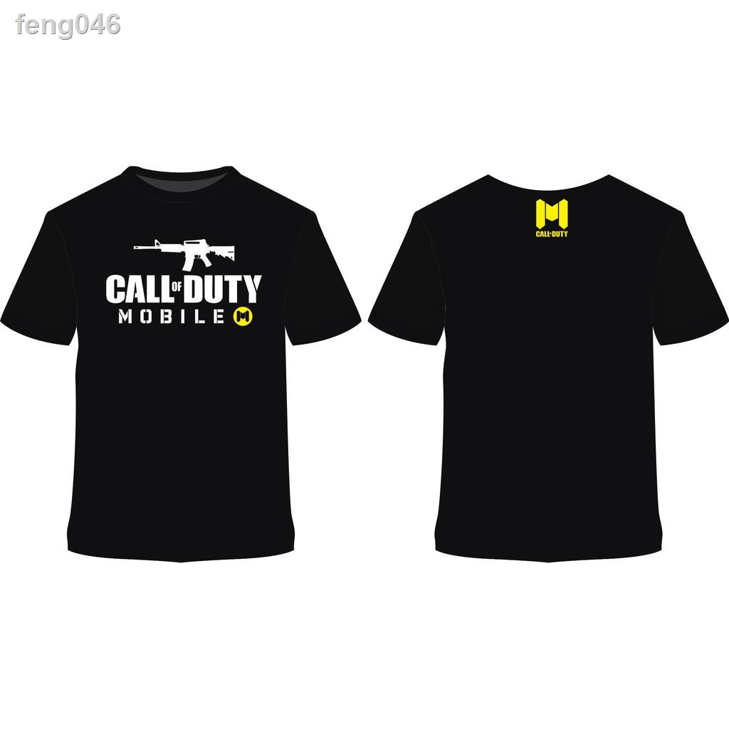 เสื้อยืดคอกลม-call-of-duty-mobile-logo-codm-สีดำ