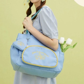 💥พร้อมส่ง👑Flower bear hand account tote bag female large-capacity commuter messenger shoulder bag college student