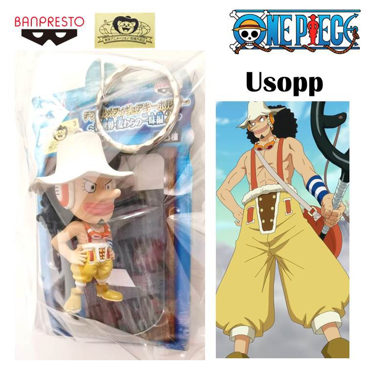 ของแท้-พวงกุญแจ-โมเดล-วันพีซ-usopp-มือ-1-ฟิกเกอร์ญี่ปุ่น-แมวทอง-หายาก