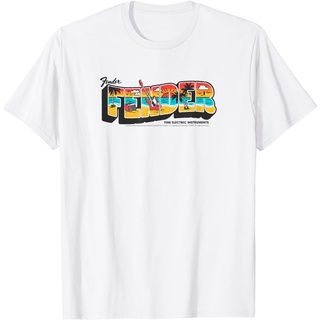 เสื้อยืดโอเวอร์ไซส์เสื้อยืด ลาย Fender VacationS-3XL