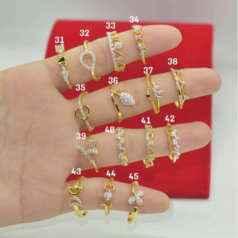 แหวนหุ้มทองฝังเพชร-มีลายให้เลือกมากกว่า60แบบ
