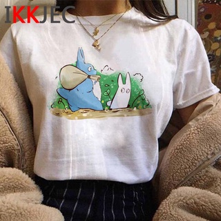 Totoro Spirited Away Studio Ghibli top tees เสื้อผ้าหญิง harajuku grunge เสื้อยืดสีขาว t เสื้อ plus ขนาด tumblr