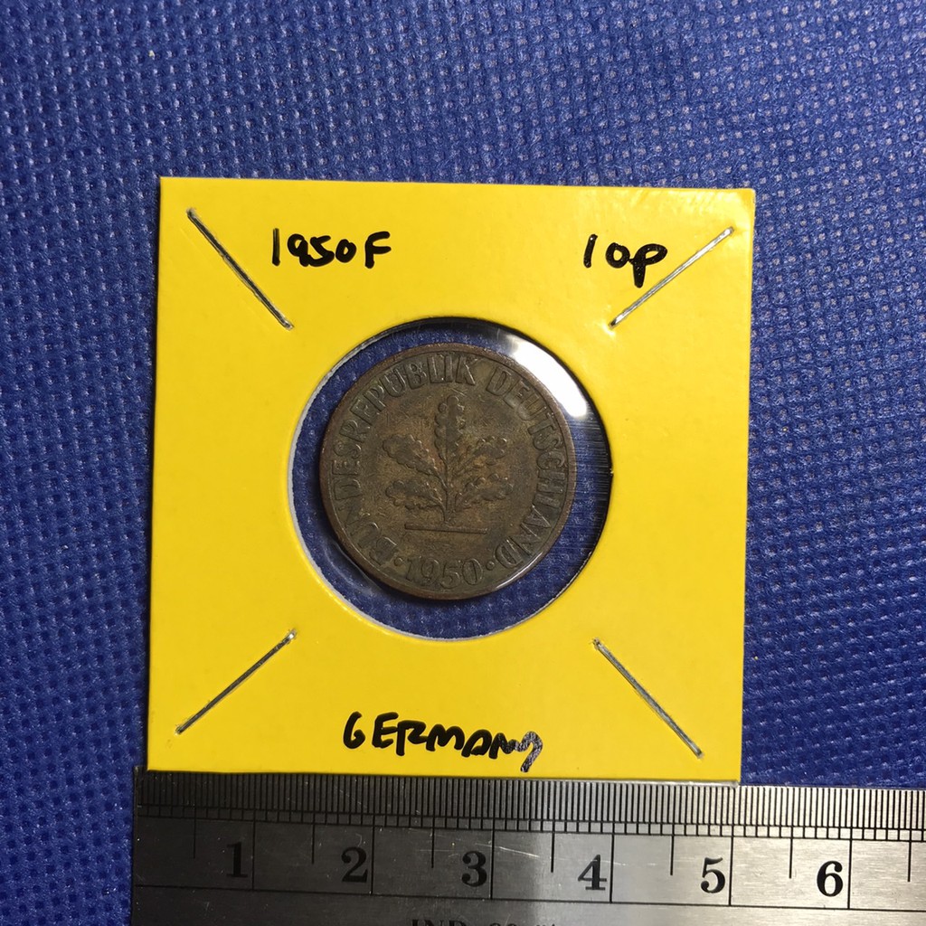 no-15483-ปี1950-เยอรมัน-10-pfennig-เหรียญสะสม-เหรียญต่างประเทศ-เหรียญเก่า-หายาก-ราคาถูก