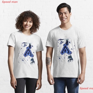 ราคาระเบิดSpeed man เอเพ็กซ์เลเจนส์ เสื้อยืด apex legends Logo Apex Legends Essential T-Shirt เสื้อยืดผู้หญิง ผู้ชายS-3X