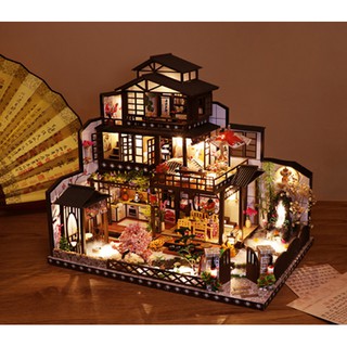 ภาพหน้าปกสินค้าบ้านตุ๊กตา DIY บ้านจิ๋ว บ้านญี่ปุ่น 3 ชั้น + ฝาครอบ + กล่องดนตรี พร้อมส่งทันที โมเดลบ้านญี่ปุ่น บ้านญี่ปุ่นโบราณ ที่เกี่ยวข้อง