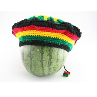 สินค้าราสต้า Tam Rasta Spider Pattern Green Yellow Red หมวกราสต้าทรงกลมเล่นลายใยแมงมุม